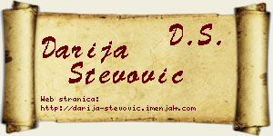 Darija Stevović vizit kartica